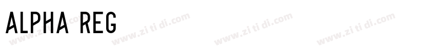 Alpha Reg字体转换